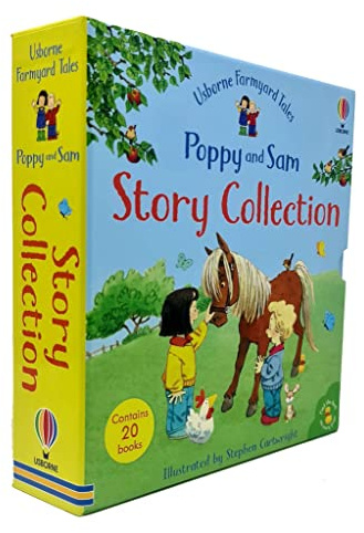 Usborne Farmyard Tales Poppy and Sam Series 20 Books Collection Box Set By Heather Amery (The Hungry Donkey, Camping Out, Tractor in Trouble & More)