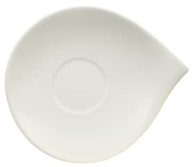 Villeroy & Boch Flow Piattino, 18 x 15 cm, Porcellana Premium, Bianco