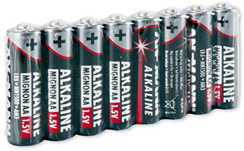 ANSMANN Red Alkaline Batterie Mignon AA LR6 Longlife Alkalibatterie (8er Shrink)