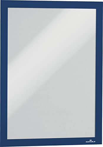 Durable Info-Rahmen Duraframe (A4, selbstklebend mit Magnetverschluss) 1 Stück, dunkelblau, 489907