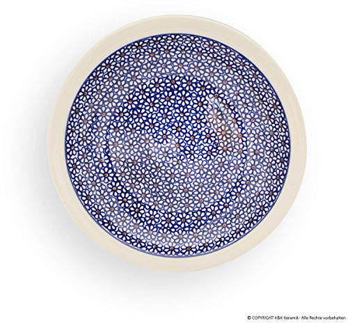 Bunzlauer Keramik - Piatto fondo in ceramica, 0,5 l, Ø 22,5 cm, decorazione 120