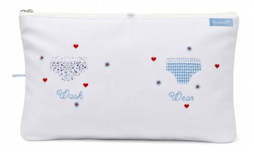 Ringelsuse Wash & Wear Beutel – Wäschebeutel für Reise, Koffer & Kleiderschrank, Ordnungsbeutel für Kleidung & Unterwäsche, Baumwolle, waschbar