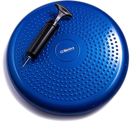 Inflated Stability Wobble Cushion, Including Free Pump/Exercise Fitness Core Balance Disc,Blue,size: 13 inches / 33 cm diameter