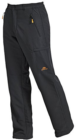 NORDCAP Herren Thermohose, Funktionelle Sporthose in Anthrazit, Wasserabweisende, atmungsaktive Wanderhose, Lange Freizeithose, Gr. 26