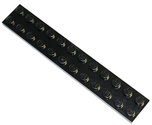 LEGO Parts and Pieces: Black 2x12 Plate x10