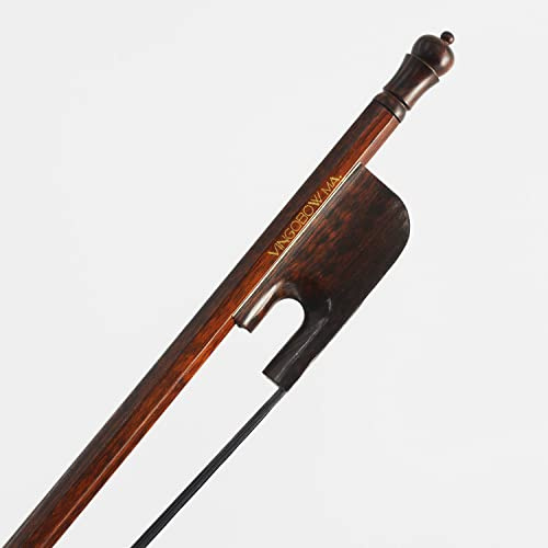 VINGOBOW Barock Geigenbogen Violine Geigen bogen aus Schlangenholz Wunderbare Balance, schwarzes Rosshaar für lauten Ton und starker Stock Master Level