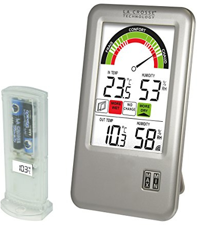 La Crosse Technology WS9070 Station de températures et d'hygrométries avec conforimètre - Argent