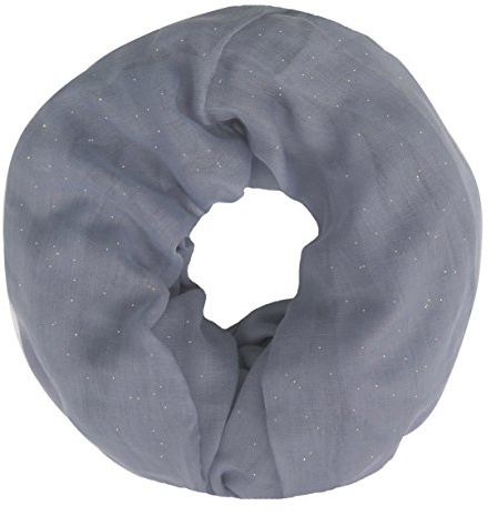 Lina & Lily Damen Loop Schal Rundschal Schlauchschal Glitzer