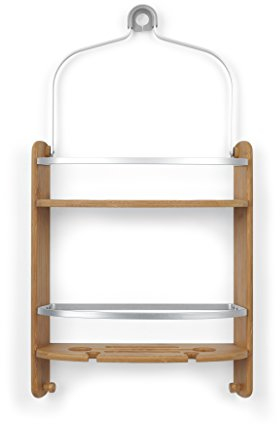 Umbra Aquala Duschregal und Shower Caddy aus Bambus und Aluminium