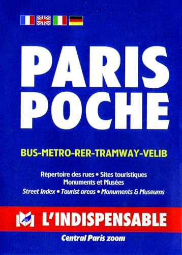 Plan de ville : Paris (en anglais, allemand, espagnol et italien)