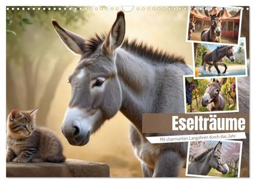 Eselträume (Wandkalender 2026 DIN A3 quer), CALVENDO Monatskalender: Wunderschöne Eselmotive (CALVENDO Tiere)