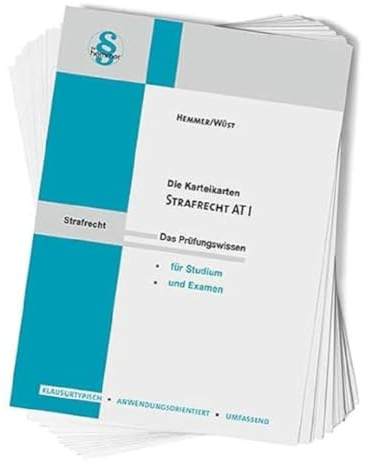 32500 - Karten Strafrecht AT I: Das Prüfungswissen für Studium und Examen (Karteikarten - Strafrecht)