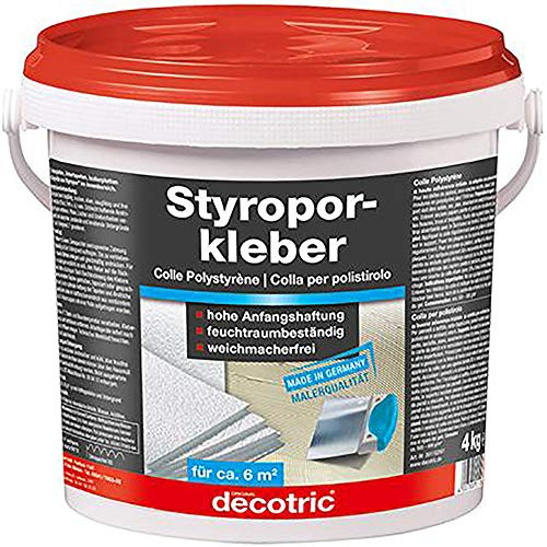 Decotric - Colle à polystyrène et pour textile non-tissé de rénovation, 4 kg