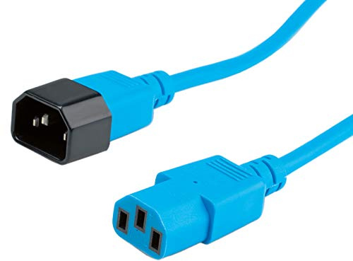 ROLINE câble d'alimentation avec prise PC - IEC320 C14 mâle / C 13 femelle - bleu 1,8 m