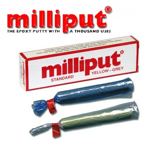Milliput Standard Yellow Grey Epoxy Putty Multi Use (Plumbing Boat Repairs etc) by Milliput