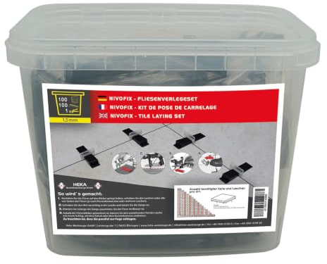 Heka Nivofix Basisset 1,5 mm (100 Laschen, 100 Keile, 1 Zange)