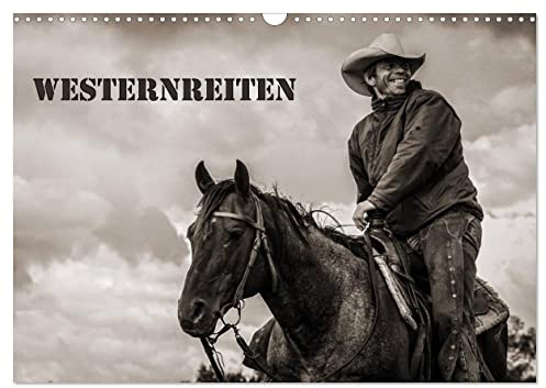 CALVENDO - Westernreiten (Wandkalender 2027 DIN A3 quer), Monatskalender: Schauen Sie den Cowboys und Cowgirls bei der Arbeit am Rind über die Schulter.
