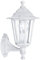 EGLO Lámpara de pared de exterior Laterna 5, luz de exterior de 1 foco, lámpara de pared de aluminio fundido y cristal, color blanco, portalámparas E27, IP44