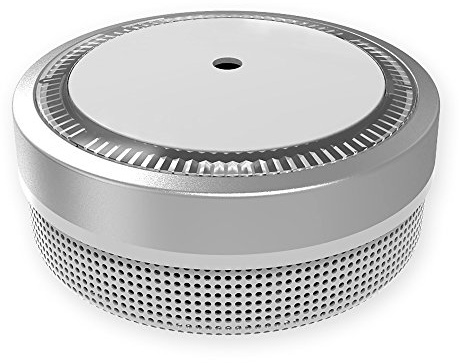 NEMAXX® M1-Mini Rauchwarnmelder/Rauchmelder Ø71,6mm, photoelektrisch, radioaktivfrei, EN14604 (AFNOR 0333), VDs G216020, 85 dB Alarm, 3V Lithium, Hush, bis zu 10 Jahre – Silber – 1x