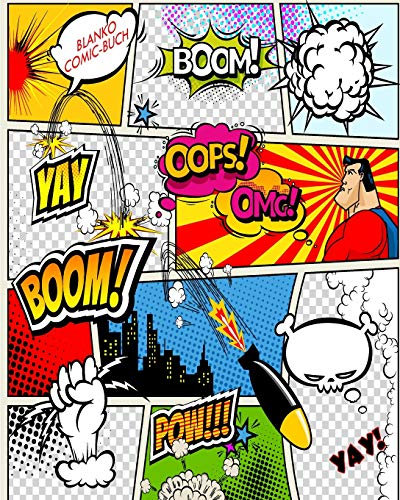 Blanko Comic Buch: Leeres Comicbuch zum selber zeichnen und selbsgestalten