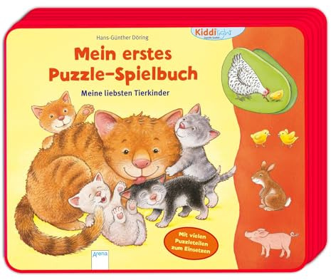 Mein erstes Puzzle-Spielbuch. Meine liebsten Tierkinder: Kiddilight