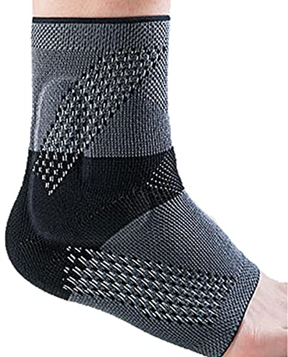 Sprungelenkbanadage, JuzoFlex Malleo Xtra, mit Silikonpelotten, anthrazit, Größe S