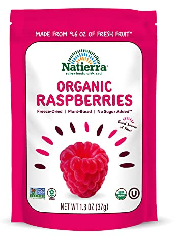 Todos los de la naturaleza, liofilizado orgánico frambuesas, 1.3 oz (37 g)
