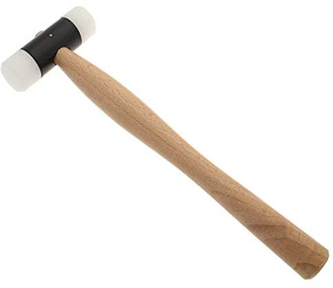 NYLON HAMMER MALLET, 1 INCH / 2.5CM, Wooden Handle - Great for Jewelry Making and 3D Construction