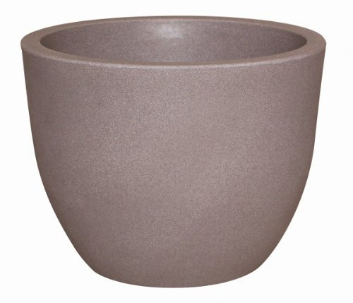 geli Thermo Plastic Pflanzkübel Rimini aus Kunststoff, Farbe:Taupe;Durchmesser:30 cm