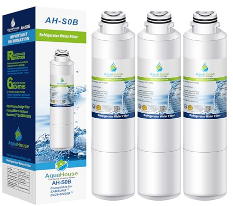 3X AH-S0B kompatibel med Samsung DA29-00020B, HAF-CIN/EXP vattenfilter, DA97-08006A-B, DA29-00020A kyl- och frysfilter