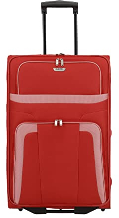 paklite Reisekoffer mit 2 Rollen, Rollkoffer groß, Orlando, klassischer Weichschalen Trolley im zeitlosen Design, 73 cm, 80 Liter