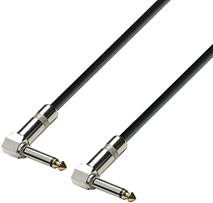 Adam Hall Cables 3 STAR IRR 0030 - Cable de Instrumento de Jack 6,3 mm mono acodado a Jack 6,3 mm mono acodado 0,3 m