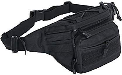 Riñonera táctica Fonrest, grande, para exteriores, negro