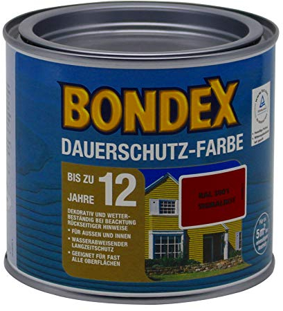 Bondex Dauerschutzfarbe Signalrot RAL 3001, 0,5L