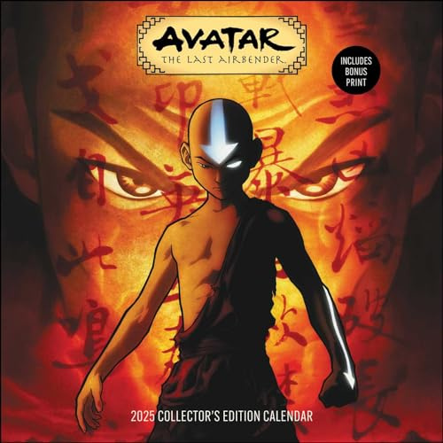 Avatar: The Last Airbender 2025 Collector's Edition Wall Calendar with Bonus Pri: 13 Illustrations + Bonus Print