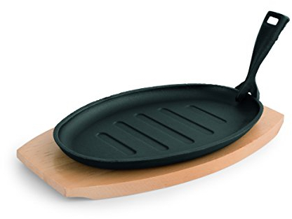 Servierpfanne aus Gußeisen oval