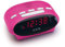 Ices ICR-210 Pink - FM Uhrenradio - Radiowecker mit 2 Weckzeiten - PLL FM - Schlummerfunktion - Sleeptimer - Gangreserve - Kompakt - ICR-210 Pink