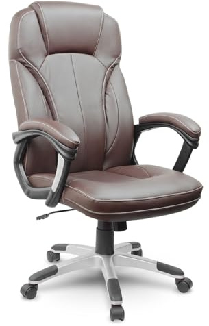 Bürostuhl Chefsessel Drehstuhl Kunstleder - braun Eago EG-222