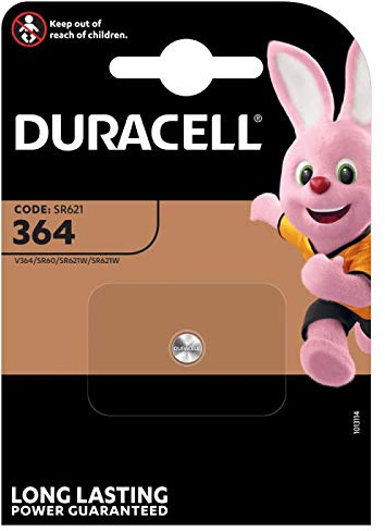 DURACELL 5 Stück für Uhren Knopfzelle Watch 364 SR60 (1,5 V)