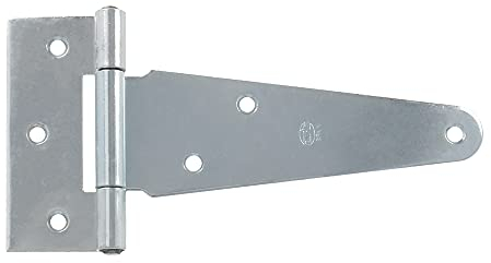 Amig - Cerniera a T 550-100 in acciaio zincato per porte apribili lisce di ingresso e passo, per interni ed esterni e armadi, 109 x 75 mm, anti-ruggine, montaggio facile e veloce