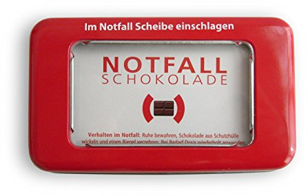 Notfallschokolade in Blechdose, 2er Pack (2 x 30 g) von Liebeskummerpillen