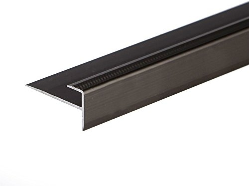 Screw ANODISED Aluminium Carpet Edge Nosing Profile Cover Strip Door Floor BAR Trim 900mm x 14mm x 8mm C24, Champagne