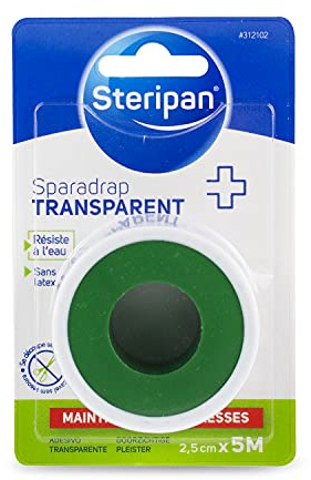 Steripan-Cerotto trasparente, 5 m x 2,5 cm, lotto di 2