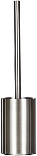 blomus -NEXIO- WC-Bürste aus mattiertem Edelstahl, Toilettenbürste inkl Wandhalterung, modernes Badaccessoire, Wand, hochwertiger Klobürstenhalter (H / B / T: 36 x 9 x 10,5 cm, Edelstahl, 68833)