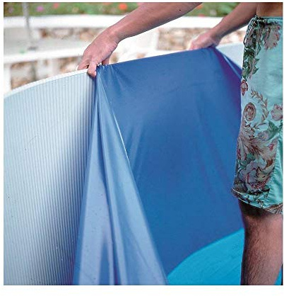 Gre PVC-Liner wasserdicht runder Aufstellpool 300x90 cm Blau Overlap