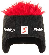 Eisbär Mütze Penny Kids Grau - Mütze mit Haaren (rot) Jungen & Mädchen - One Size - atmungsaktive warme Sportmütze mit Ohrschutz Kindermütze Haube weich warm aus Österreich
