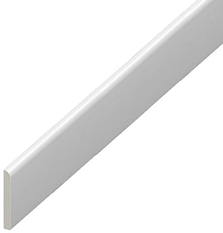 UPVC Plastic Trim 95mm x 2m - White Architrave Skirting Board/Window Finishing Trim