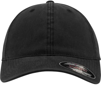 Flexfit Kappe Garment Washed Cotton Dad Hat, Black, L/XL, 6997