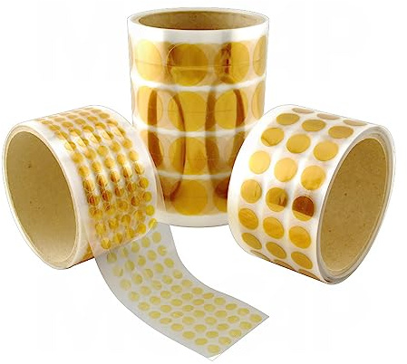 Polyimide Discs - Yellow 0.625 (5/8) Polyimide High Temperature Masking Discs (Gold) - Qty Per Roll: 2000 MOCAP PMIDE-DOT-.625 (qty1)