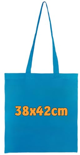 Cottonbagjoe (10, 25, 100, 250 Pack Baumwolltasche zum Bemalen | mit Zwei Langen Henkeln | 38x42cm | Jutebeutel | Wurfbeutel Karneval | unbedruckt